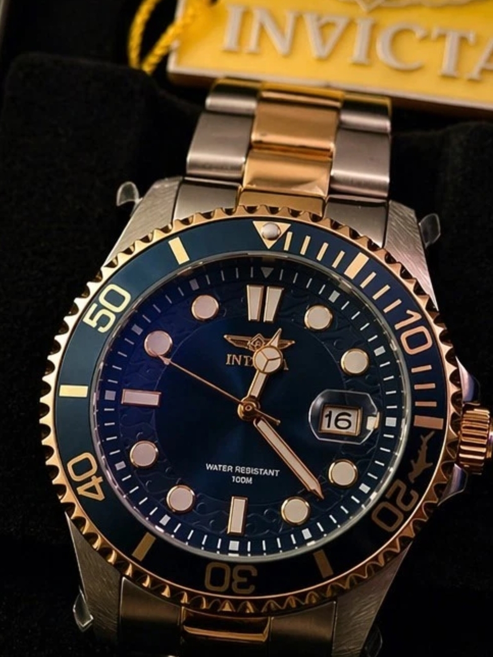 Invicta Blue and Gold Two-Tone Dive Watch
